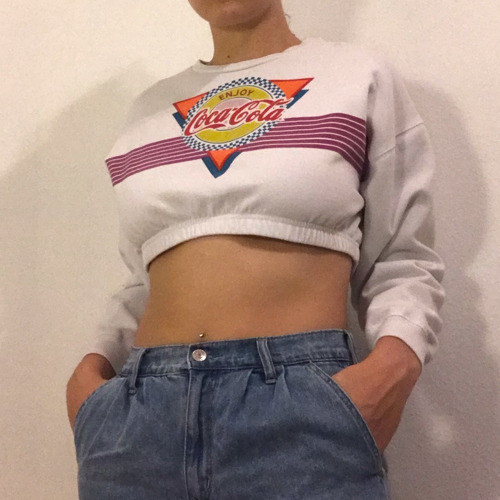 cropped coca-cola sweatshirt